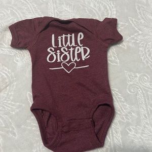 Infant 0-3 month onesie.